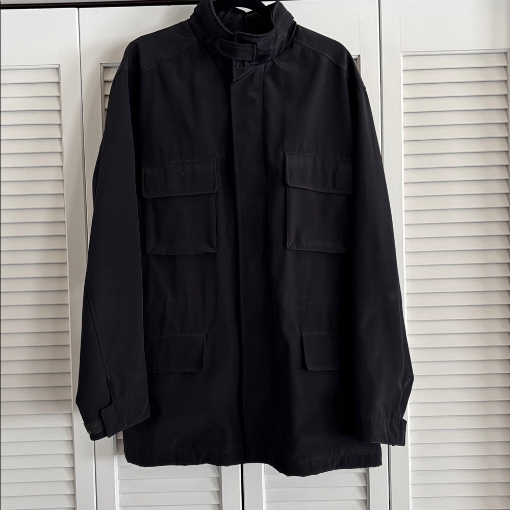 Andrew Marc New York Stand Collar Field Jacket Car Coat Men’s Black Size Large
